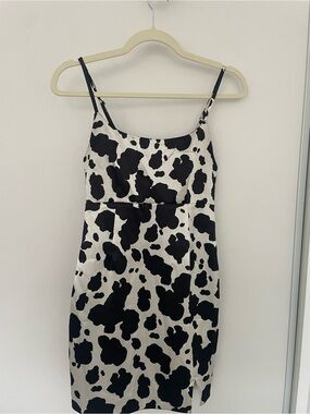 Black & White Cow Print Dress